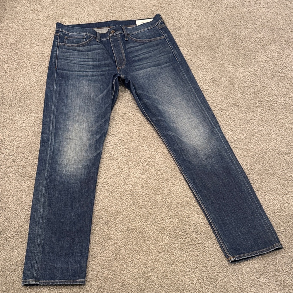 rag & bone Men's Dark Blue Straight Jeans - Picture 1 of 6